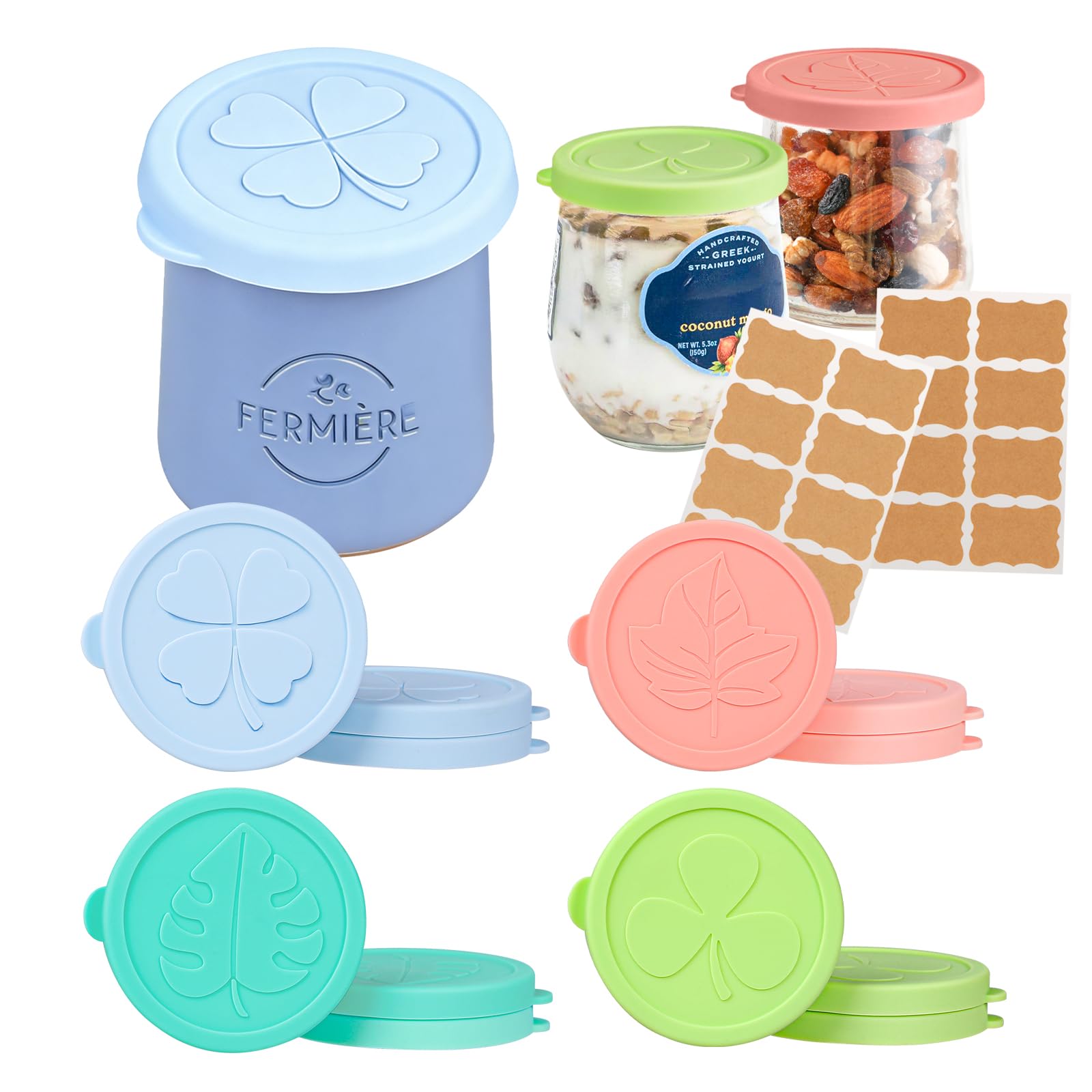 Couvercles en silicone flexibles Kamehame Oui pour pots de 140ml