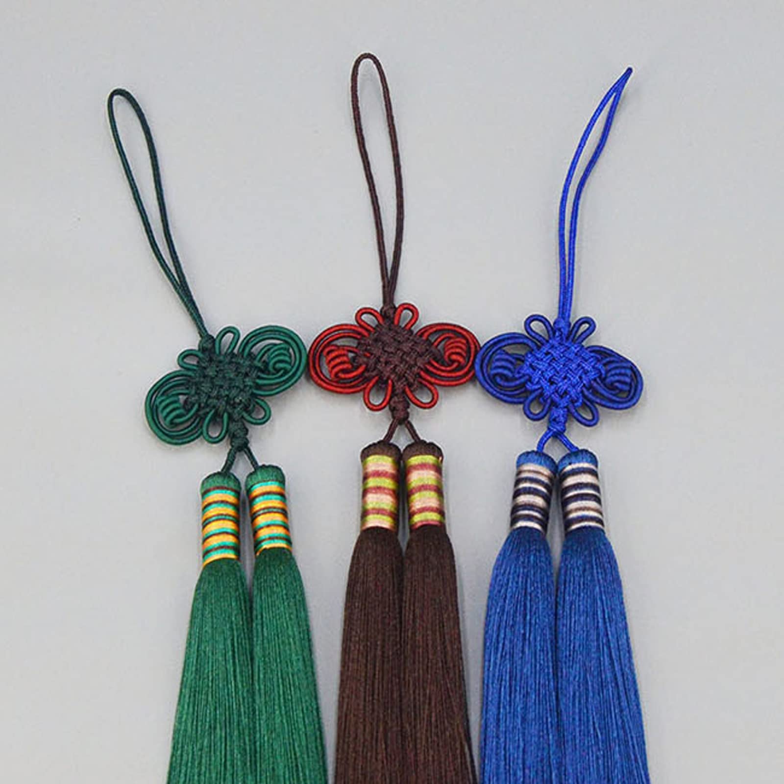 Quasten Chinesische Schwertquaste, handgefertigte weiche Quasten, chinesischer Knoten zur Herstellung von Bastelzubehör, Souvenir, Anhängerdekoration, rot(Red)