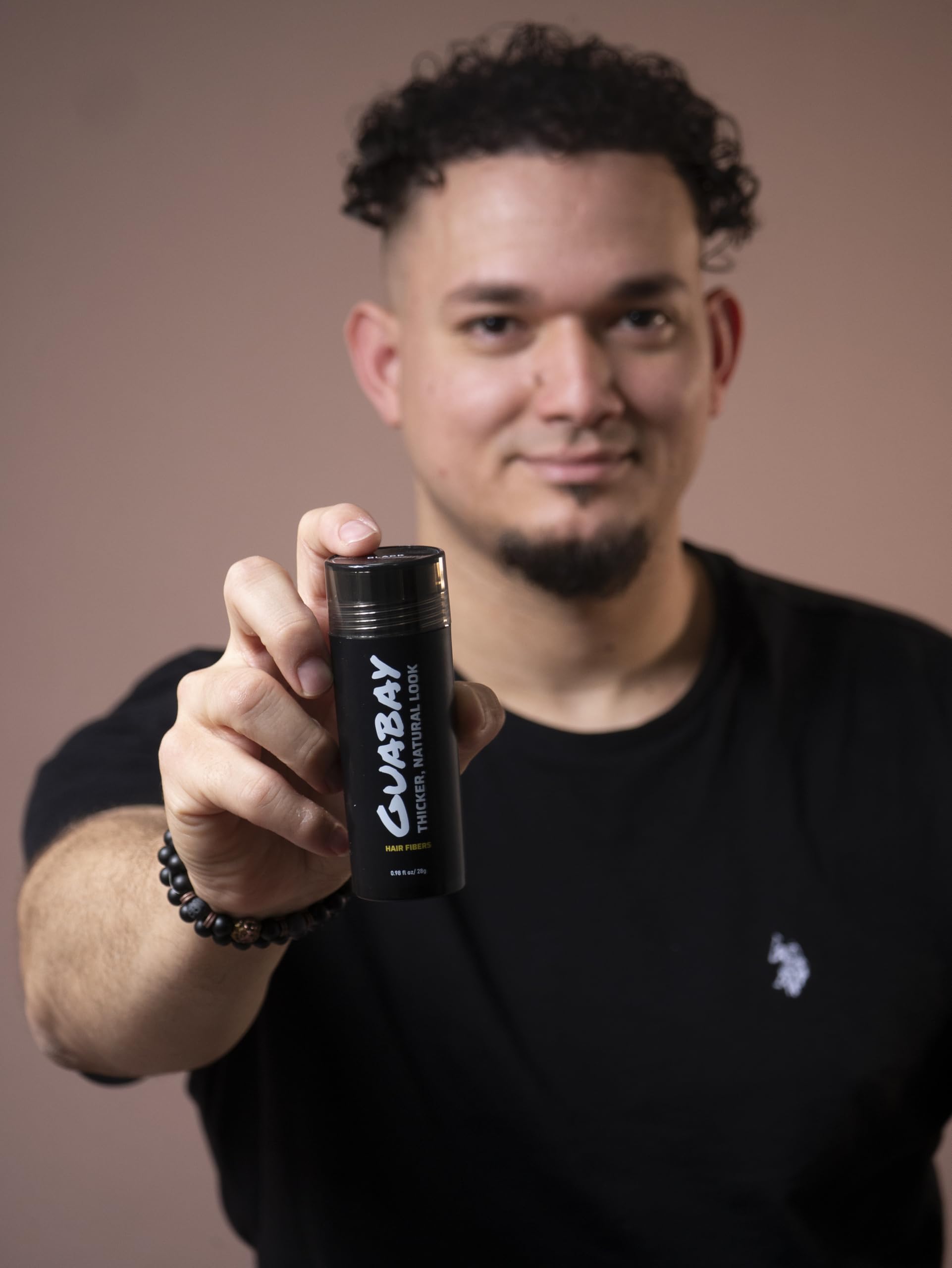 GUABAY Hair Fibers (28g) – Instantly Covers Thinning Hair and Enhances Volume for a Fuller, Thicker Look – Suitable for Men & Women – Black