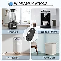 Vista 7 de TRVL FIELDER Ruedas giratorias autoadhesivas, rodillos para electrodomésticos, deslizadores de electrodomésticos para cocina, ruedas pequeñas Negro