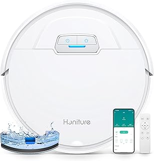 HONITURE Robot Vacuum Cleaner, G20 Robot Vacuum and Mop Combo 3 in 1, 4000pa Strong Suction, Self-Charging, App&Remote&Voice Control, Compatible with Alexa, Ideal for Carpet, Hard Floor, Pet Hair