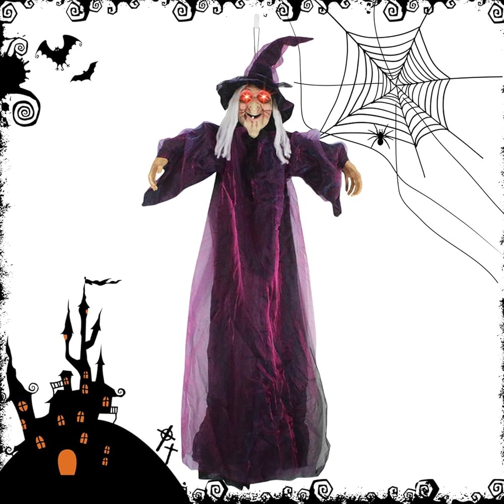 6-80「月夜の星空のもとで(ハロウィン)」シーグラスアート　魔女　ハロウィン il_1080xN.2613379341_r50a.jpg