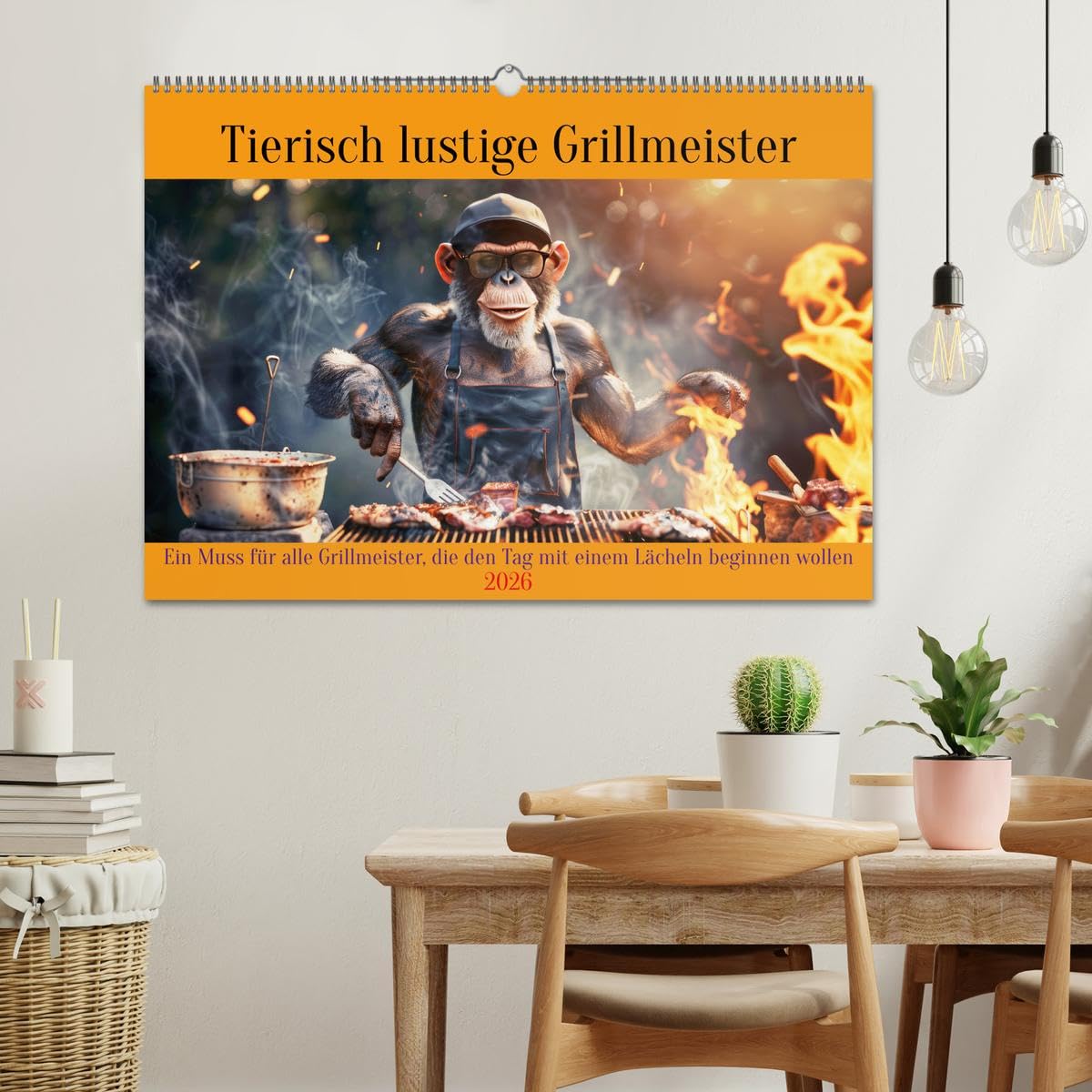 Tierisch lustige Grillmeister (Wandkalender 2026 DIN A2 quer), CALVENDO Monatskalender: Ein Muss für alle Grillmeister, die den Tag mit einem Lächeln beginnen wollen