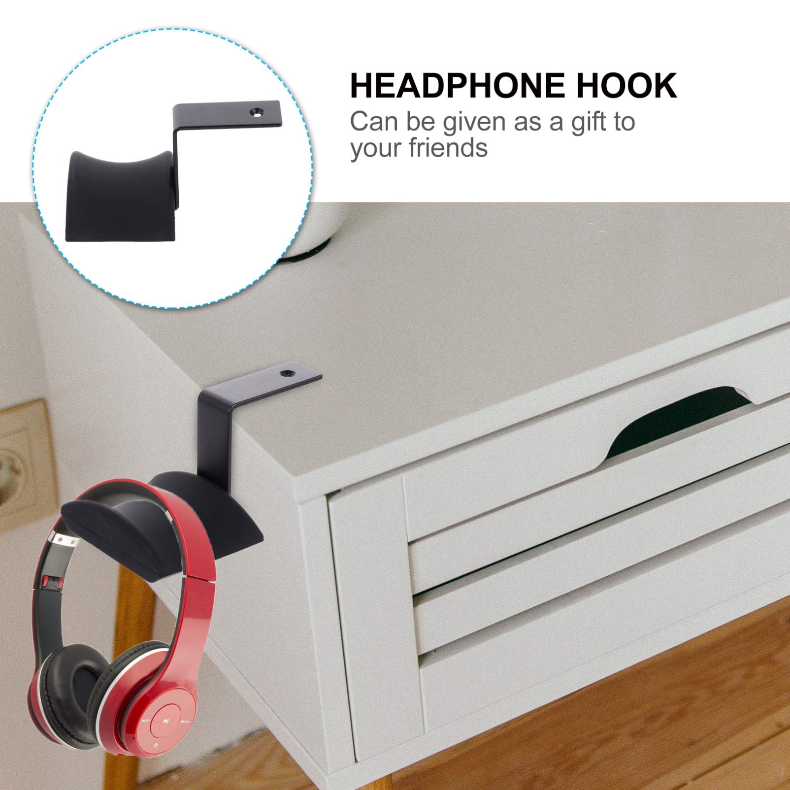 jojofuny 3piezas Soporte para Auriculares De y Montaje Adhesivo Compatible con Headsets De Pc Gaming y Audio Diseño y Múltiples