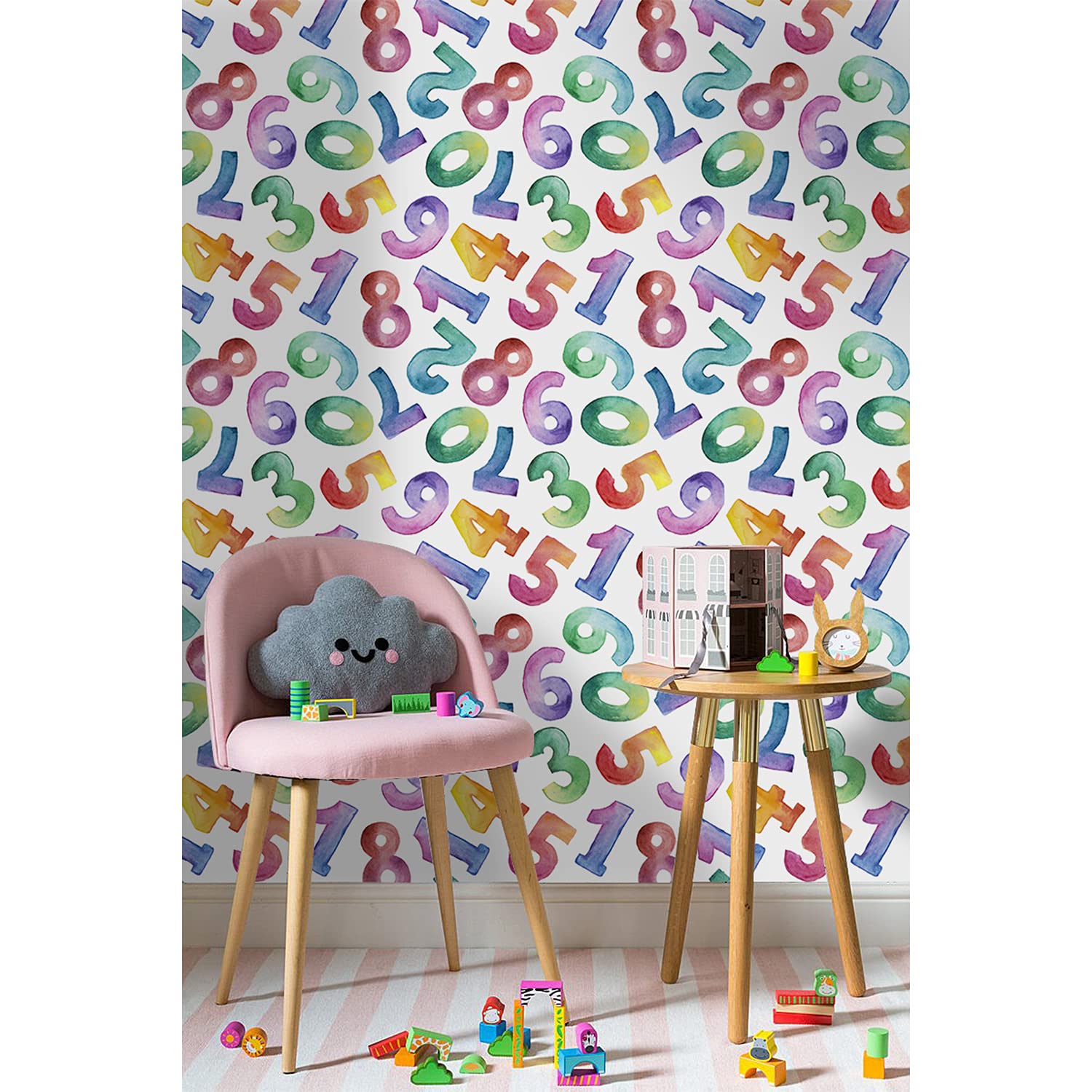 Papier Peint Nombres 290x290cm Coloray Intissé Salon et Chambre