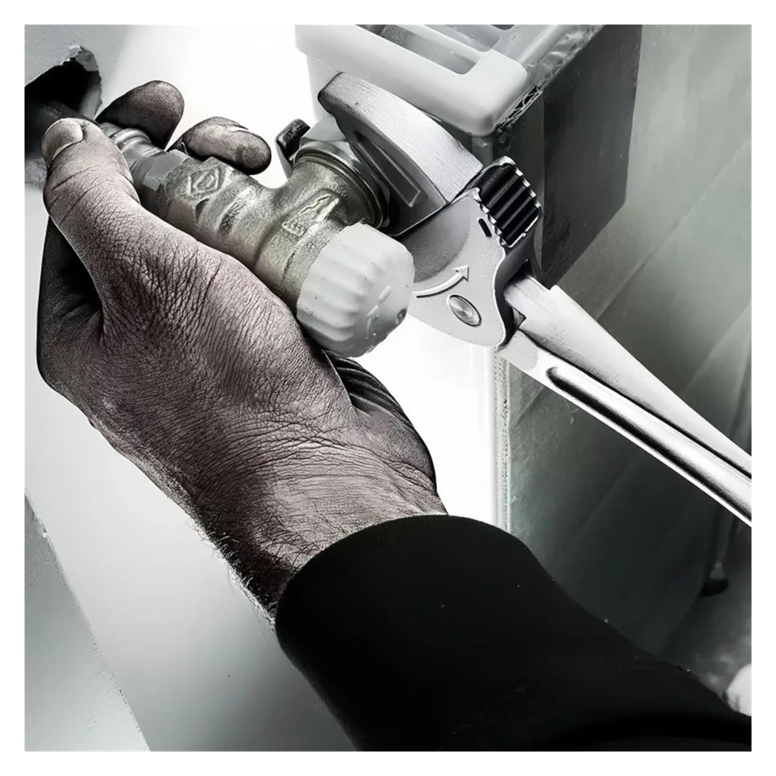 Pinza a Pappagallo Chiave industriale a granchio for impieghi gravosi con cricchetto autoregolante, ganascia larga for la produzione di tubazioni automobilistiche(19-24)