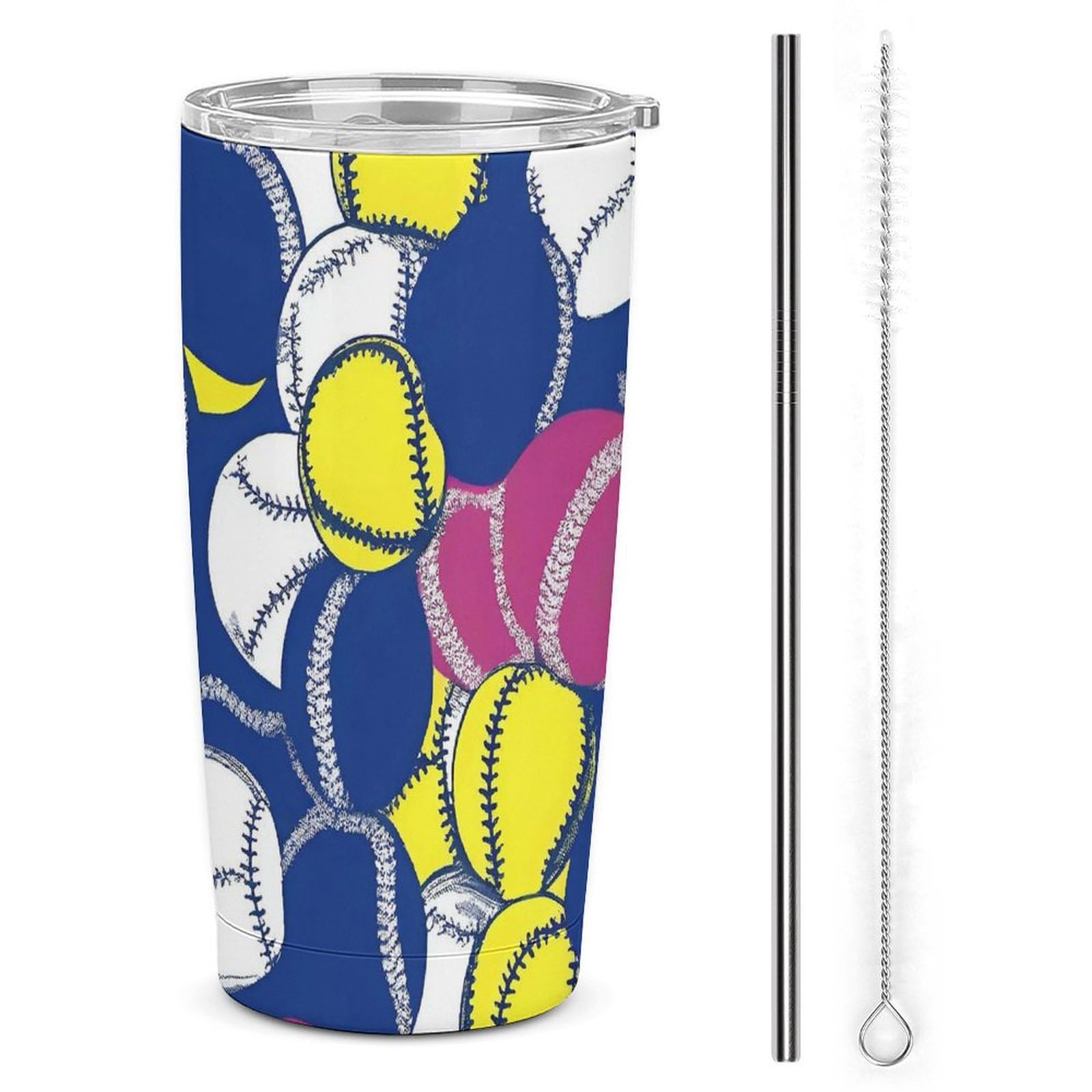 Gobelet de 591 ml avec couvercle et paille pour garder le café chaud des heures