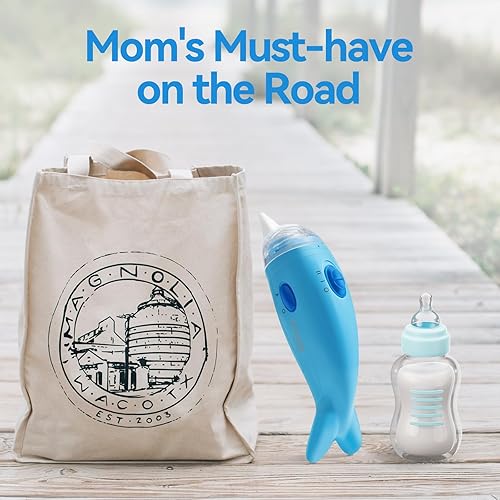 Miniatura 7 de Berrcom Aspirador nasal para bebé, chupón eléctrico de nariz para niños pequeños, limpiador de nariz para bebé con 3 puntas de silicona, succión