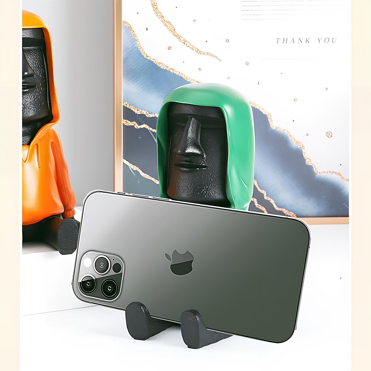 Amazon.co.jp: ZKSYLSM イースター島モアイ像装飾、樹脂イミテーション