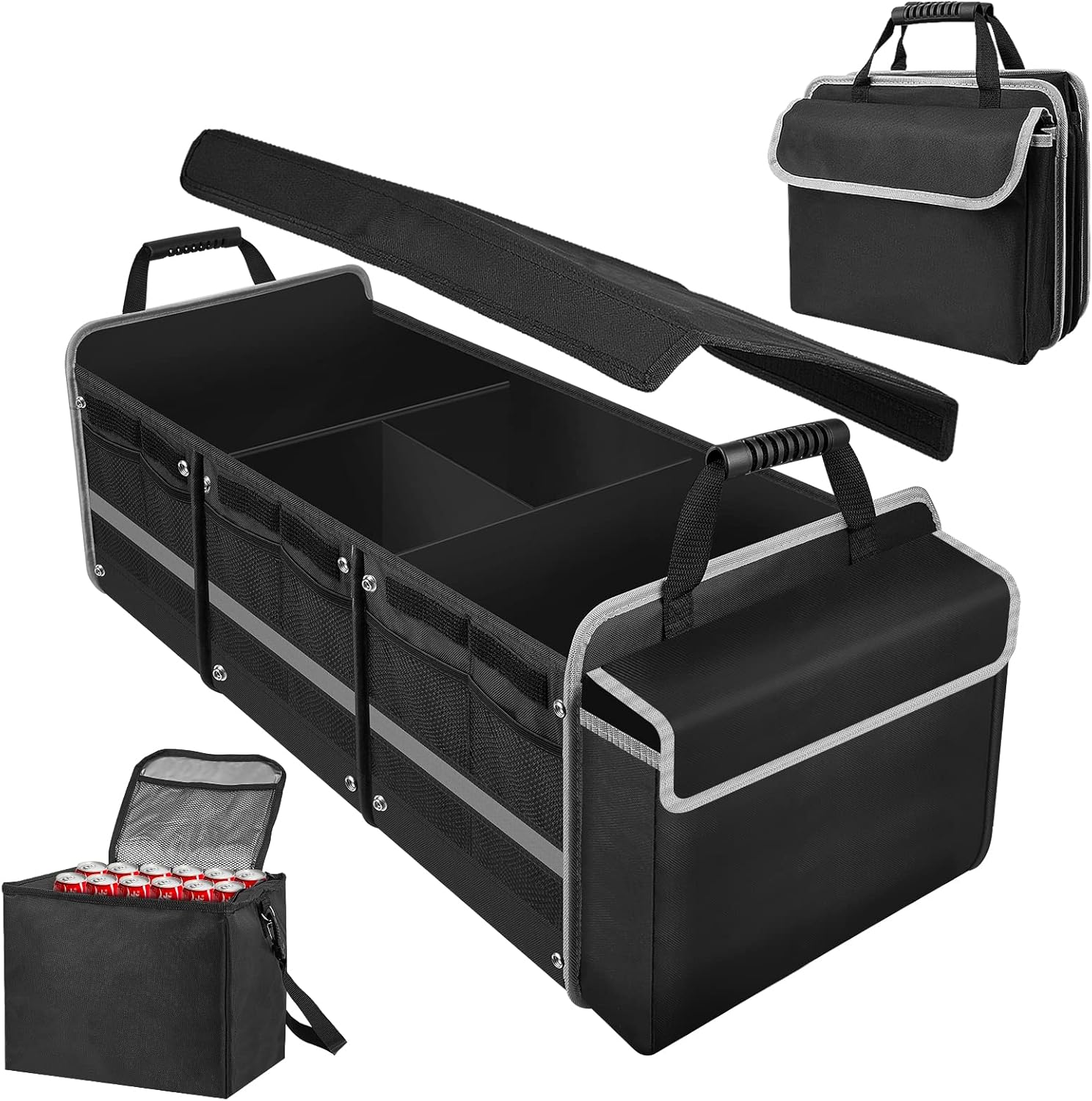Whalehub Premium Trunk Organizer with Cooler, Extra Large