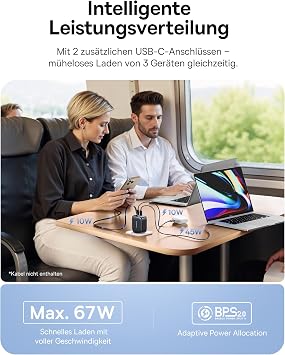 Baseus Enercore USB C Charger 67 W GaN Fast Charger with Cable