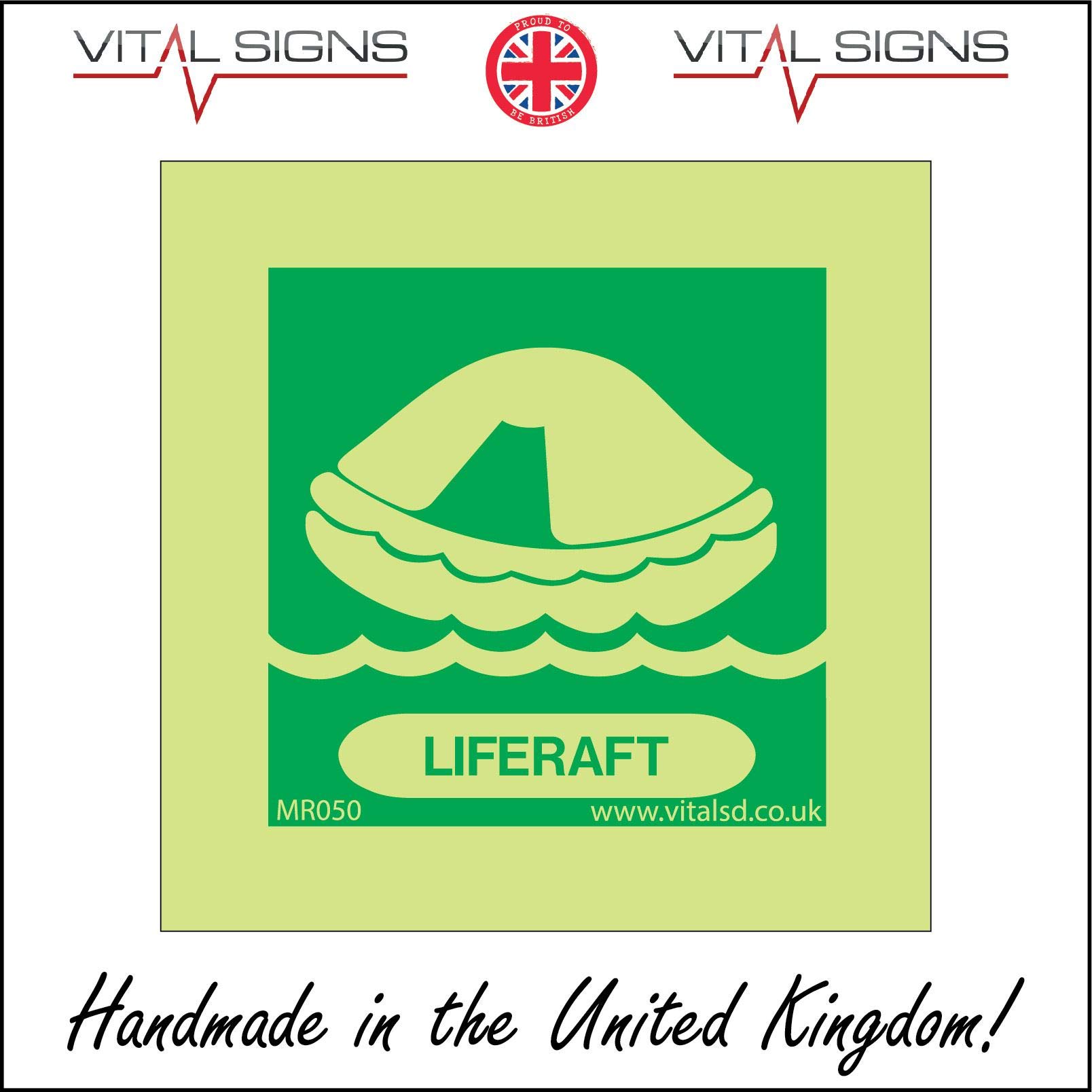 MR050 Marine Sign LIFERAFT Signs 450mm x 450mm 3MM STANDARD FOAMEX ...