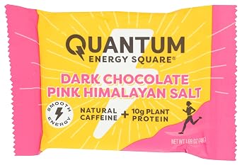QUANTUM Dark Chocolate Pink Himalayan Salt Coffee Infused Squares, 1.69 OZ