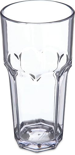 Carlisle FoodService Products 582207 Louis - Vaso de plástico, 14 onzas, transparente (paquete de 24)