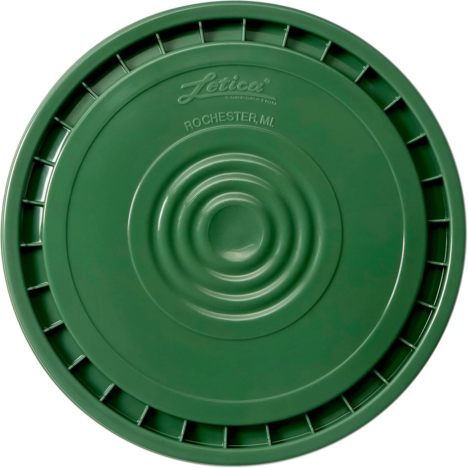 Consolidated Plastics Food Grade Easy Peel Lids for 3.5, 5, 6 and 7 Gallon Buckets, BPA Free Reusable Pail Lids, Durable HDPE, Made in USA (Green)