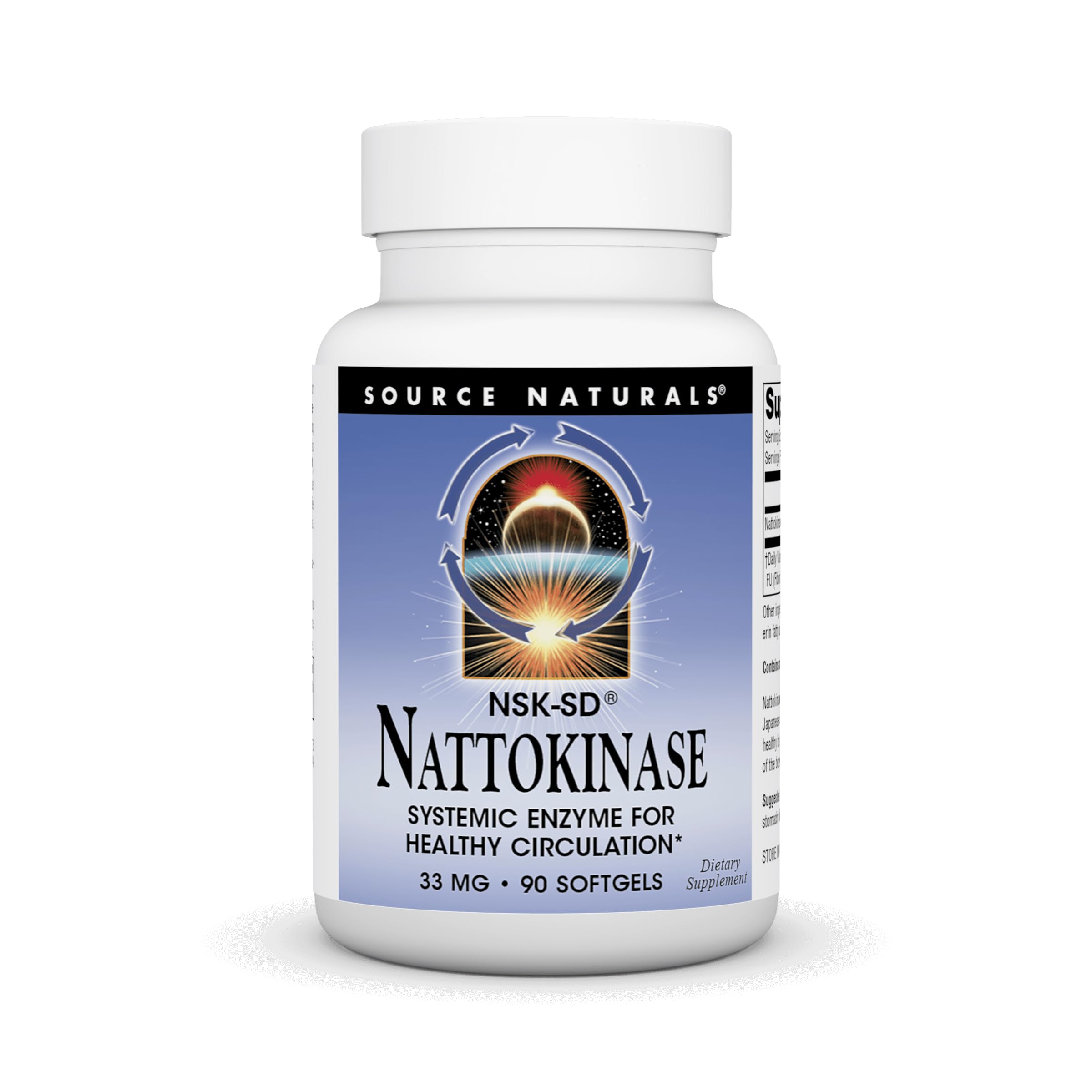 Source Naturals Nattokinase, 33 mg - 90 Softgels 90 Count (Pack of 1)