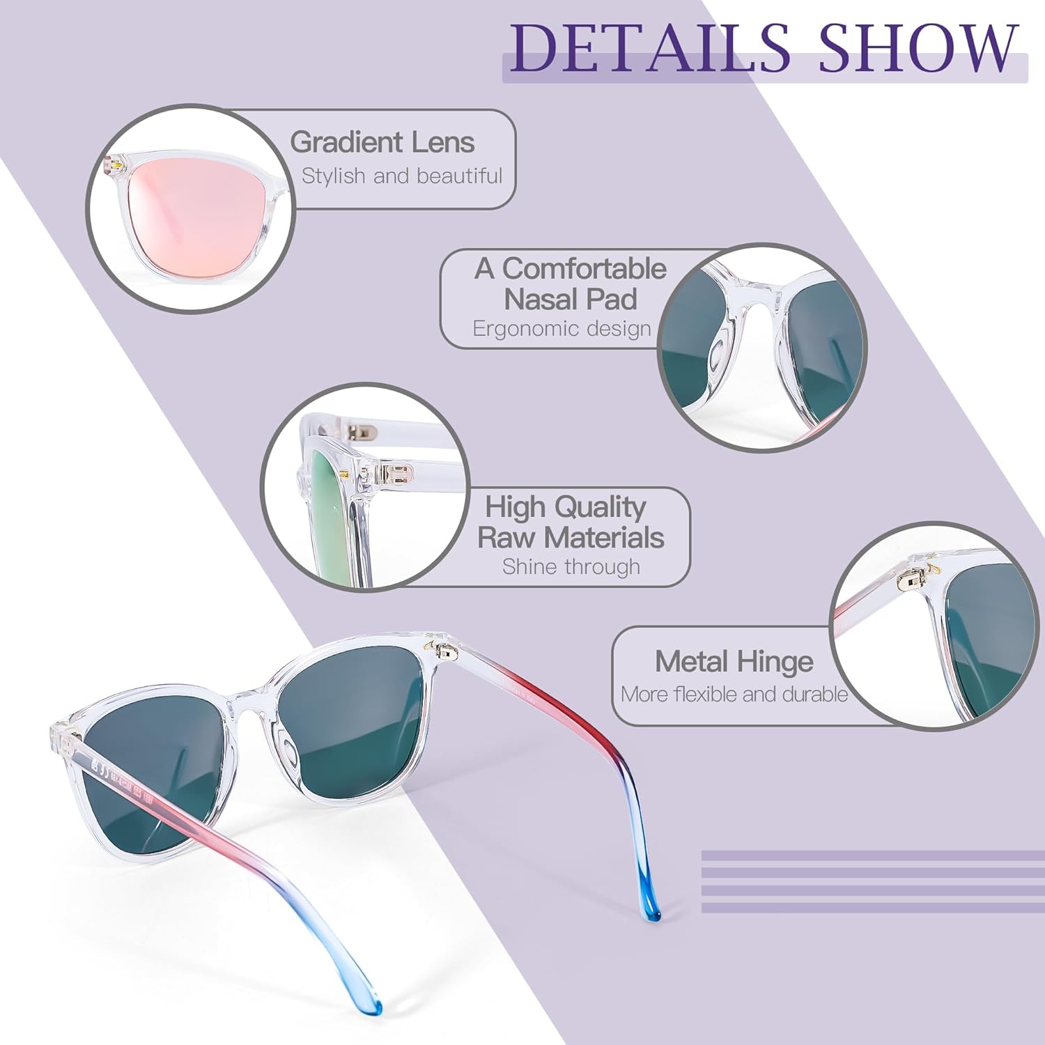 SIPHEW Mirrored Polarized Sunglasses for Women - Designer Oversized Square Beach Eyewear w UV400 Protection - Image 8