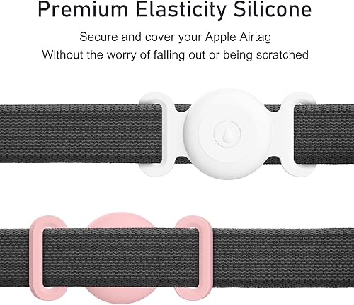 Miniatura 2 de Soporte para Airtag para collar de perro Apple Airtag para rastreador de perros, paquete de 2 accesorios de seguimiento GPS, funda de silicona