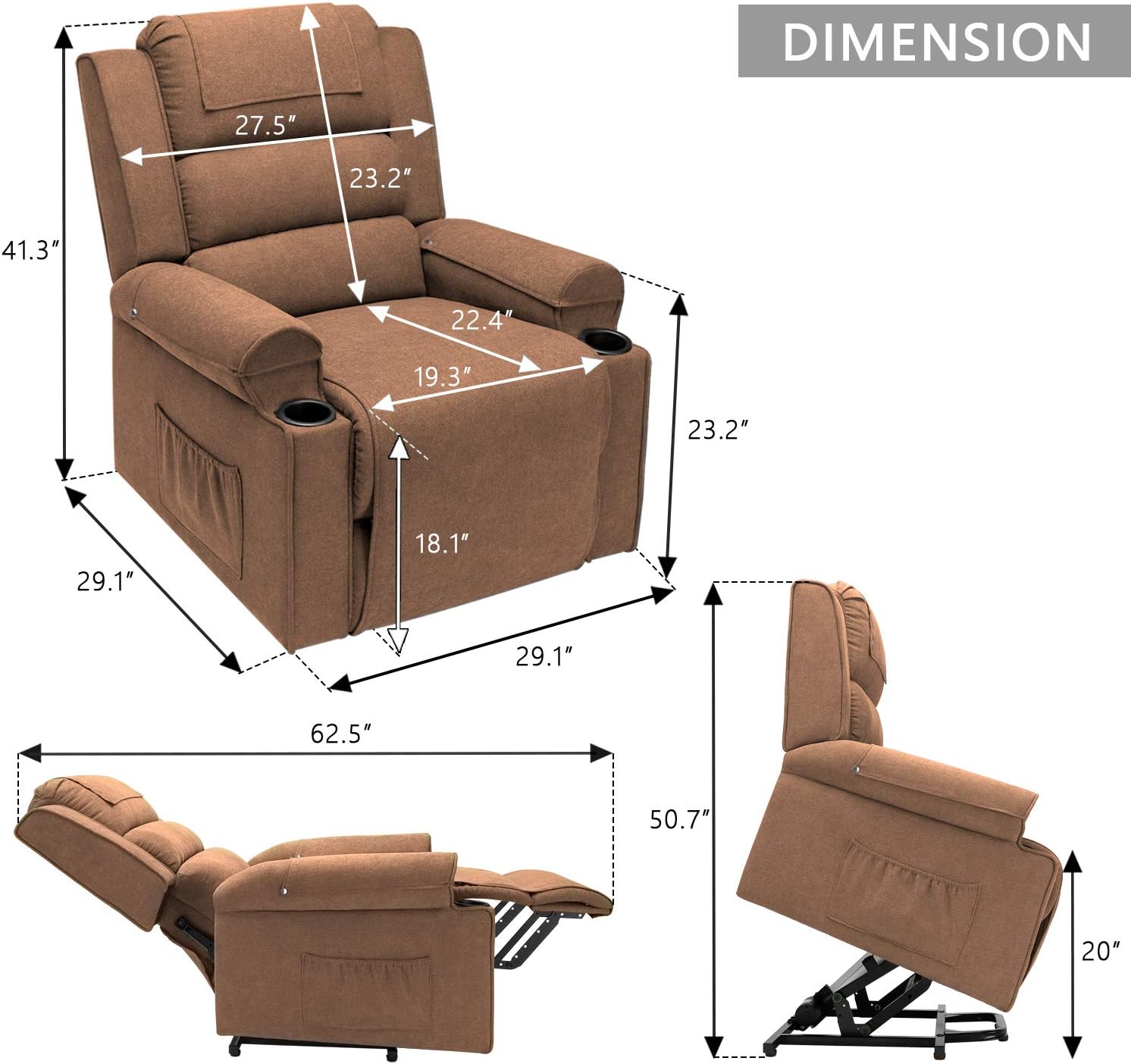 Buy Waleaf Electric Recliner Chair For Elderly