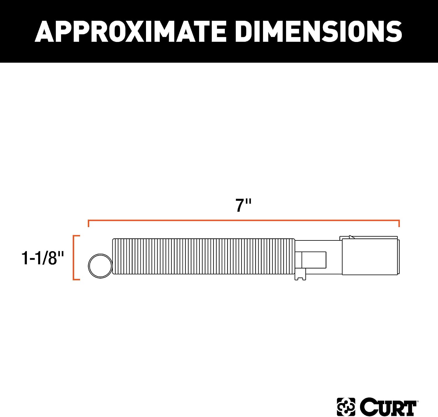 CURT 58082 Trailer-Side 6-Pin Round Wiring Harness Plug with Spring