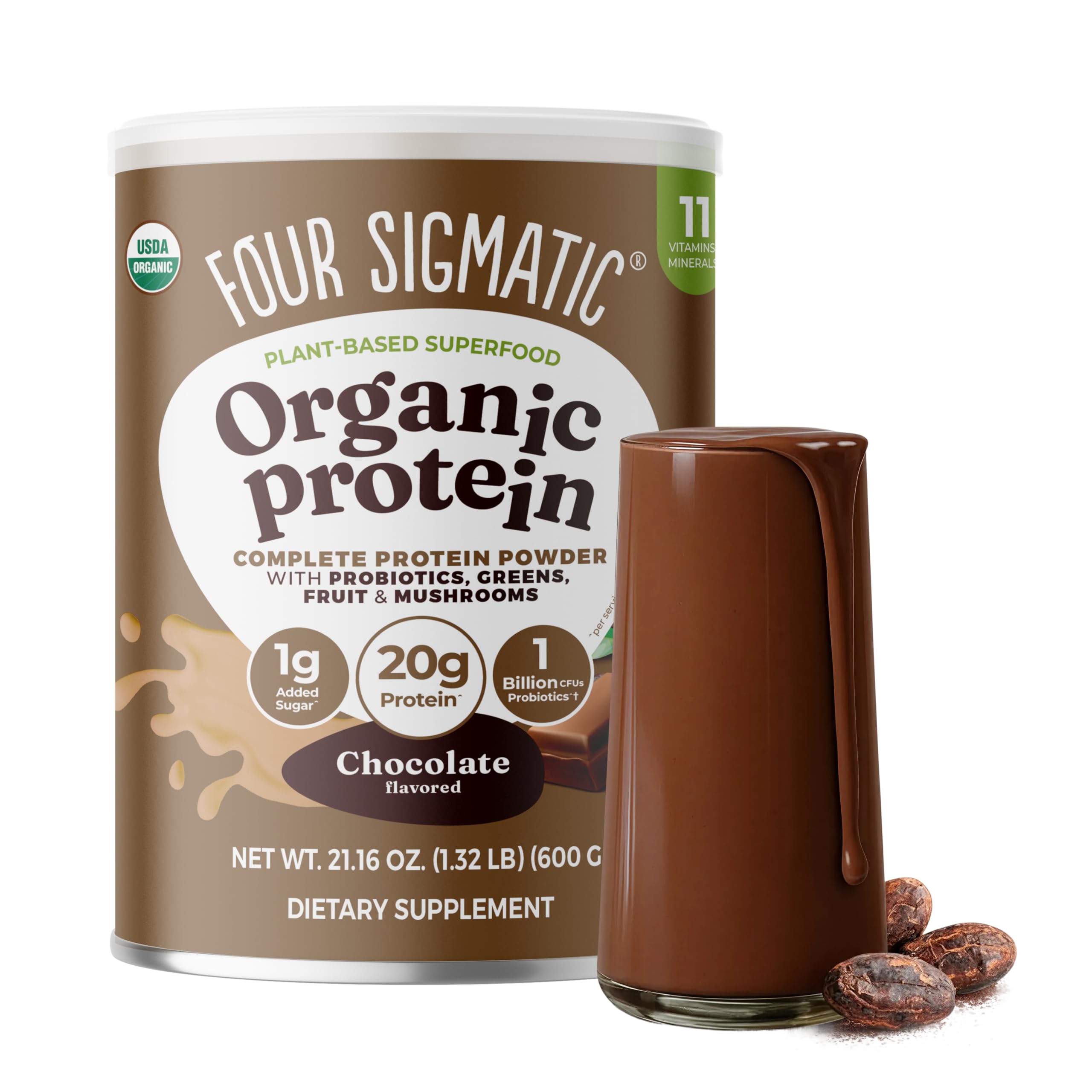 Four Sigmatic Organic Plant Protein Creamy Cacao