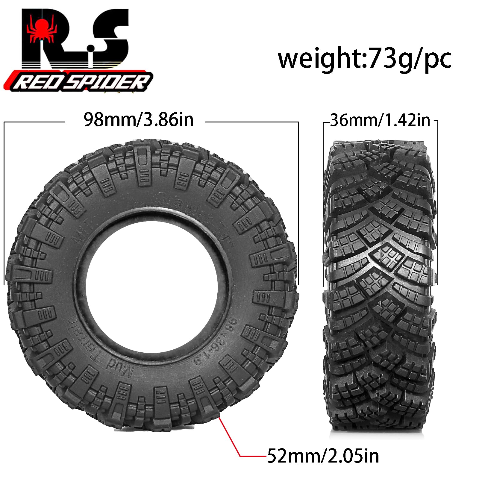 RJ Speed Legends Spec Front Tires 2 RJS2520 RC Tire