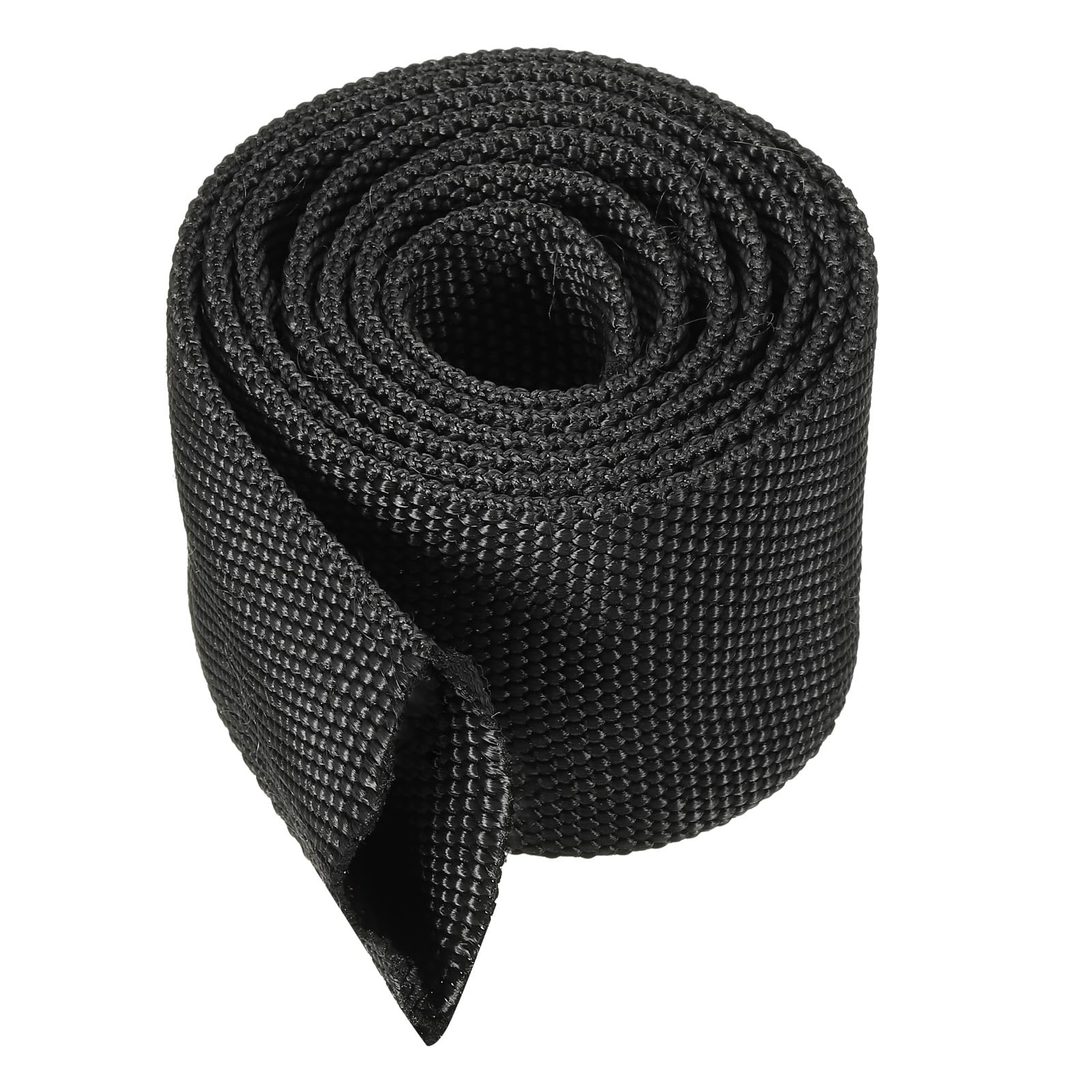 PATIKIL 1.2" Dia 3.3FT Nylon Protective Hose Sleeve, Cable Cover Sheath Protection for Welding Tig Torch Hydraulic Hose, Black — image 1