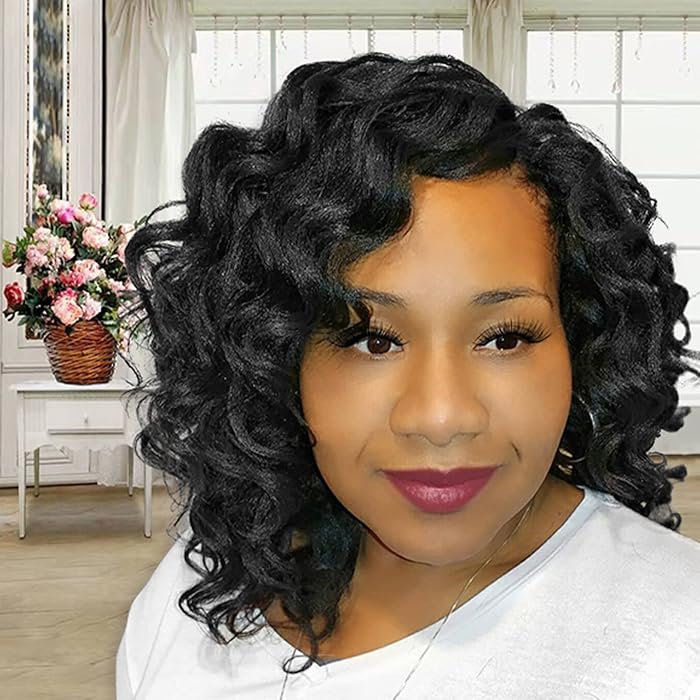 Buy 9 inch Ocean Wave Crochet Hair for Black Women Short Wavy Crochet