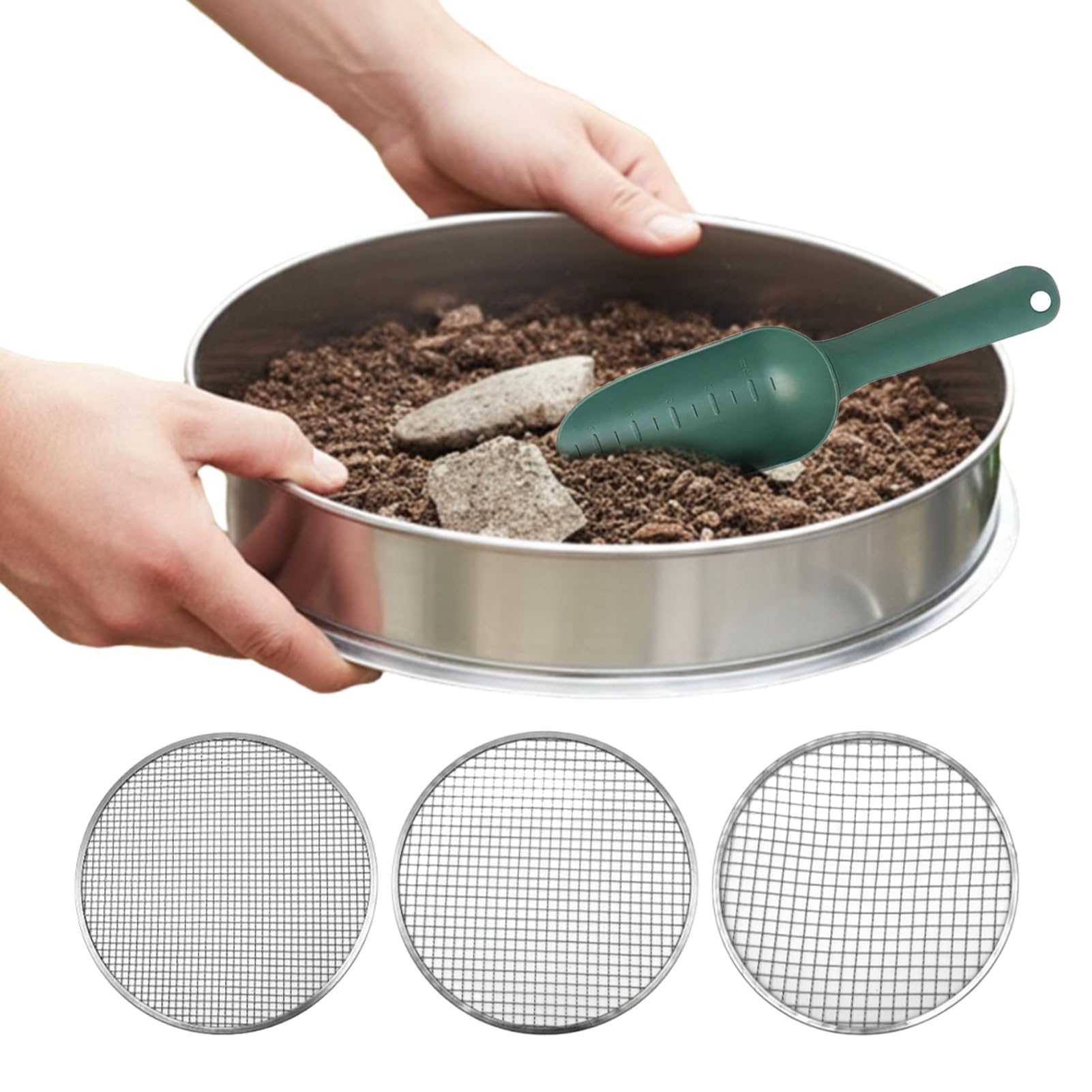 Cribado de compost genérico – Malla de cribado compacta para jardín, tela de tamizado para guijarros, para jardinería, macetas de césped y basura de compost