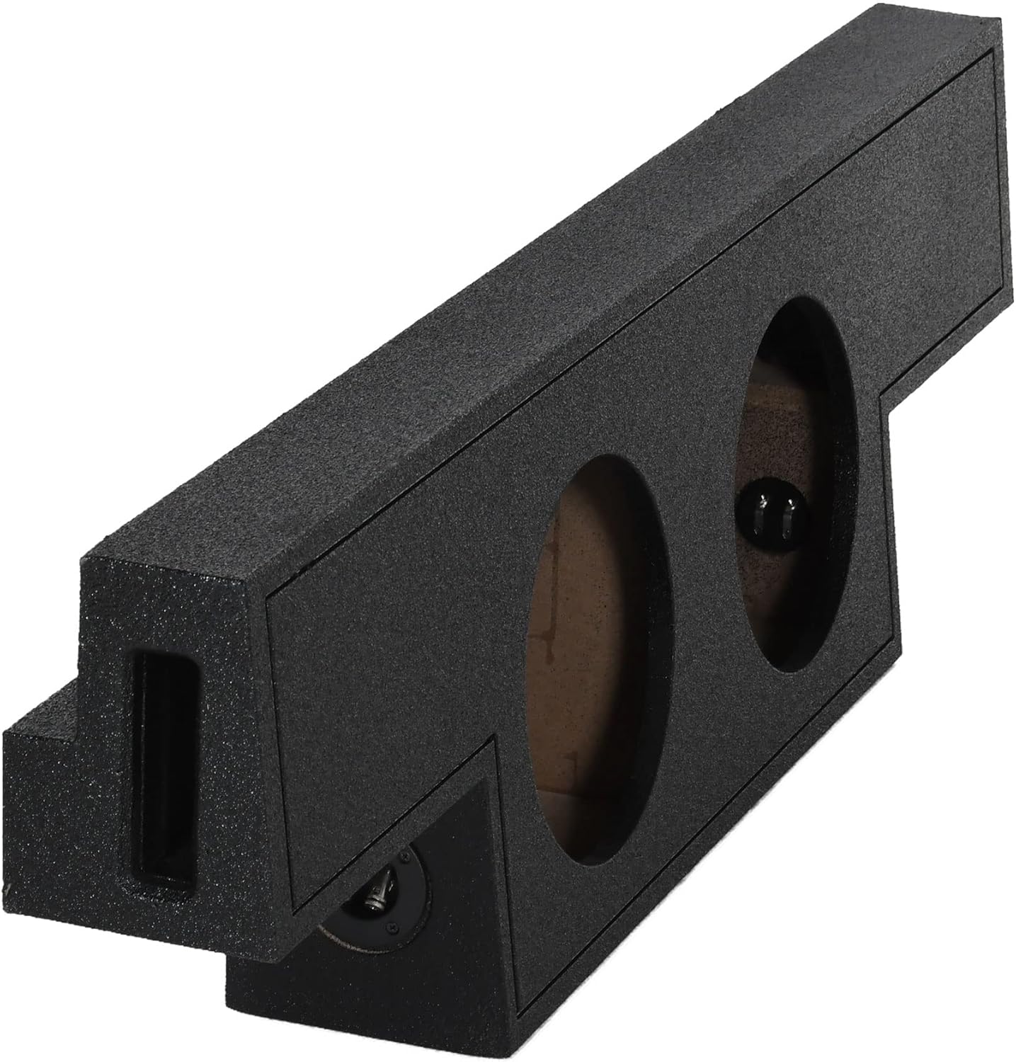 Rockville REC98 Dual 10" Ported Subwoofer Box, 0.60 Cu.Ft./Sub, 34Hz Tuning, Durable Bed Liner Finish, Vehicle-Specific Fit Forward-Firing, for 2004-2006 GMC/Chevy Crew Cab Audio Enthusiasts