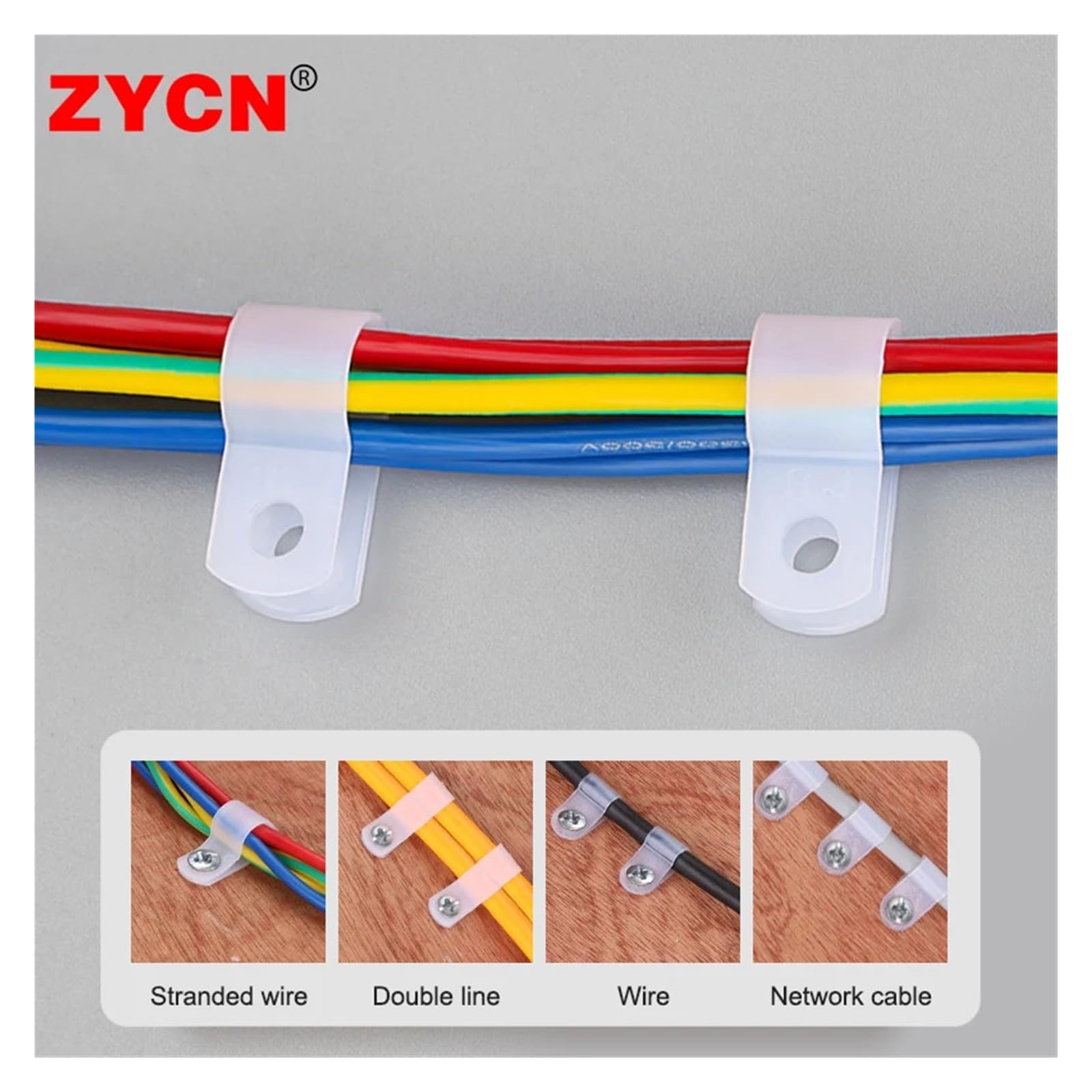 Clips De Câble CC-0/1 100 Pièces, Pince De Fixation De Fil En Nylon Épais
