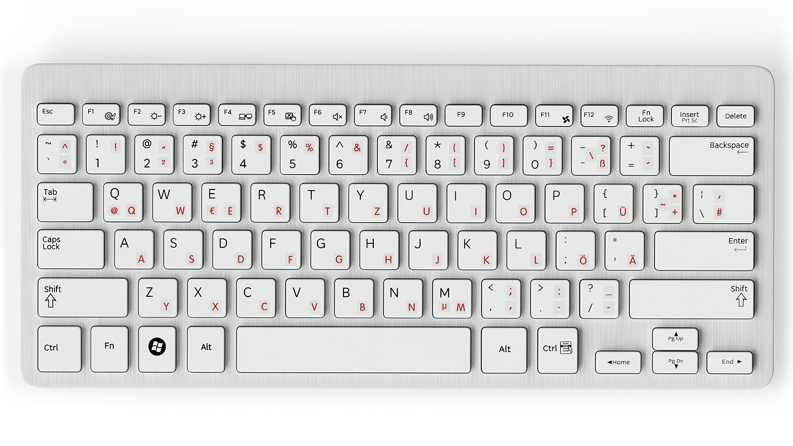 Keystickers® | Adesivi Arabi Per Tastiere PC/laptop E Notebook, 14 X 14 Mm, Trasparente Con Vernice Protettiva Opaca, Colore Rosso | Arabic Keyboard Stickers - Foto 3