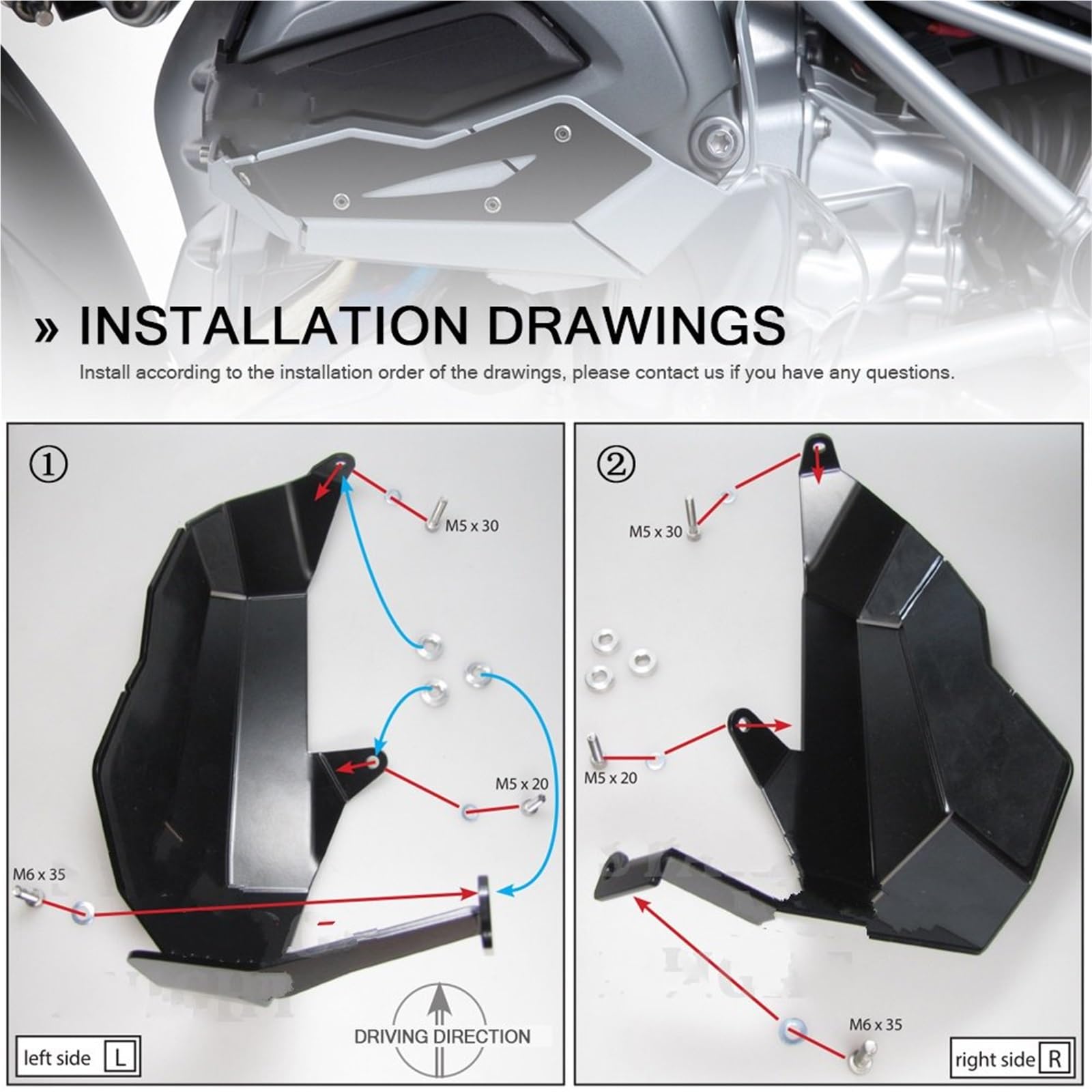 Osłona ochronna chłodnicy Osłona pokrywy zaworów głowicy cylindra silnika Pasuje do Bmw R1200GS R 1200 GS LC Adv R1200 R1200RS R1200RT