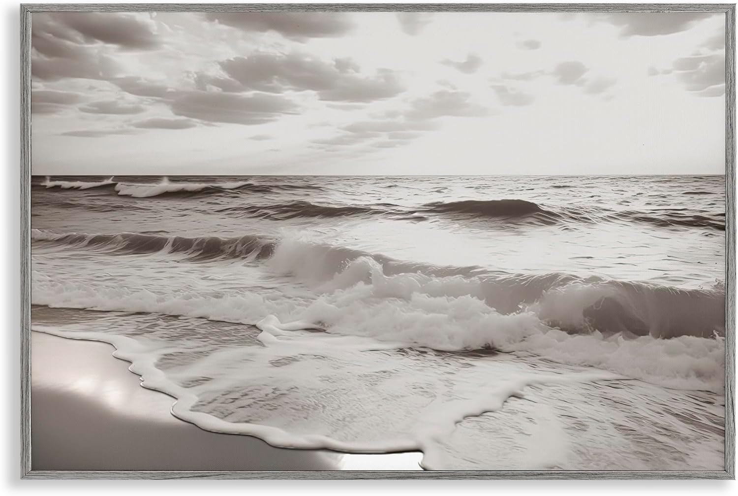 Stupell Industries Beach View Reverie White Framed Giclee Art, design by Decent Exposures, 20 x 30