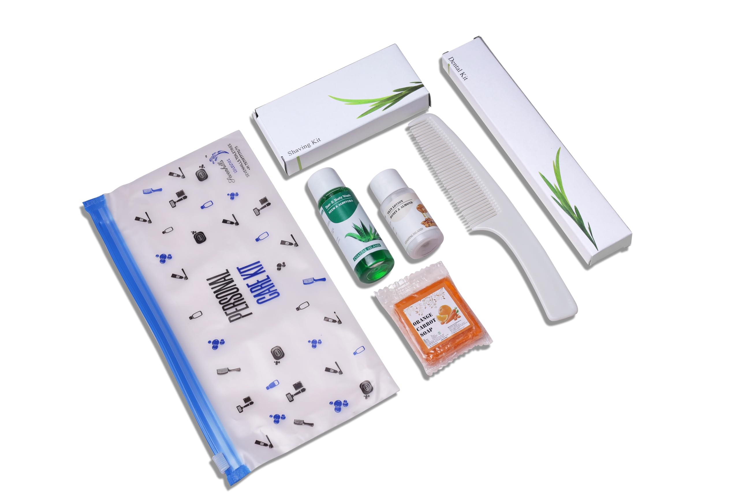 15 Sets Hotel Accessories,Guest House Kit,Guest Room Amenities,Marriage Guest Toiletry Kit Hospital Kit Frosted Zipper Pouch 9 X 4.5 INCH (15 Sets)