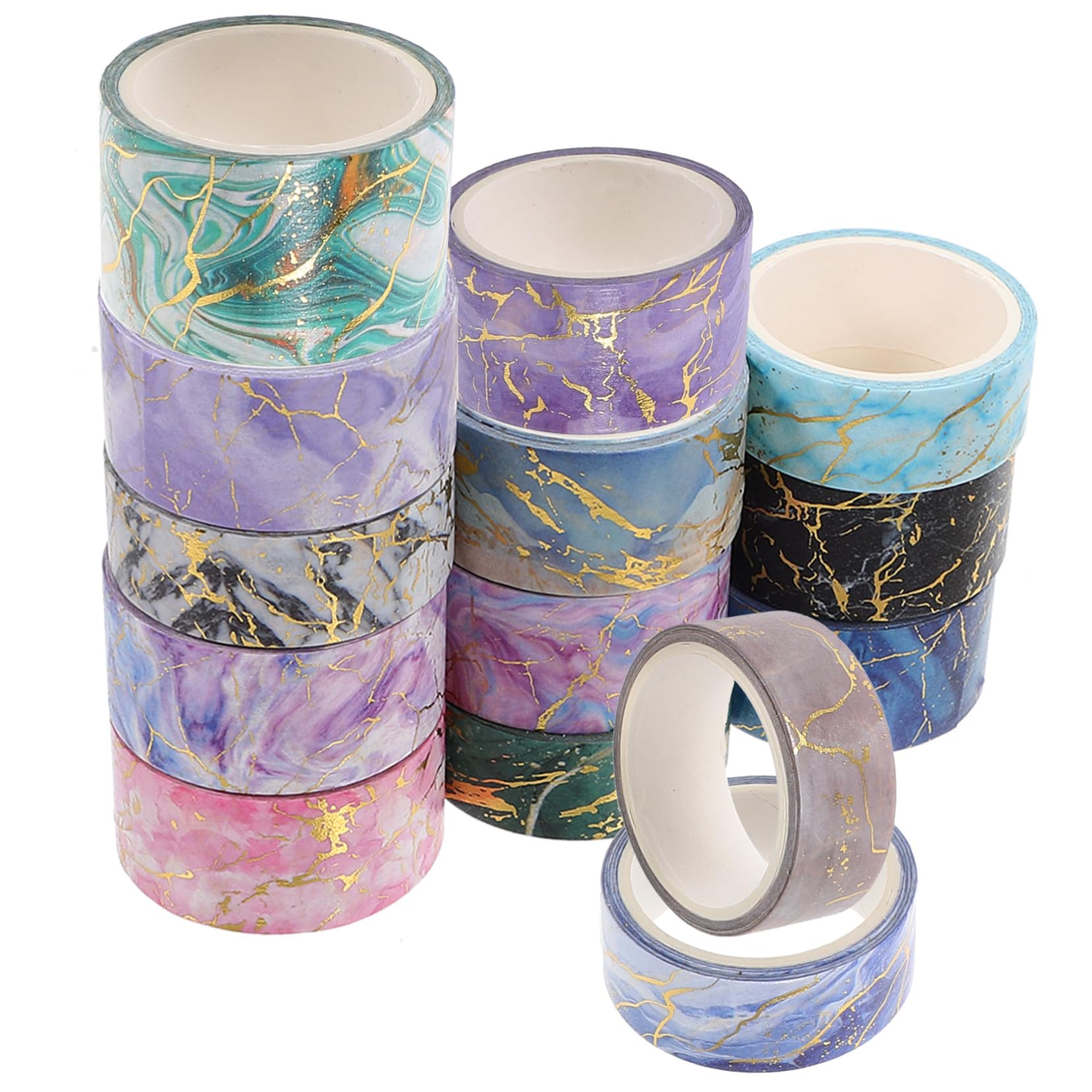 NUOBESTY 70rollos Washi Tape Decorativo Diseño De Mármol Para Manualidades y Scrapbooking Cintas Adhesivas Para Diario y Proyectos Creativos