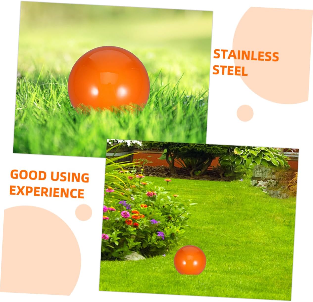 Mobestech Stainless Steel Gazing Ball Garden Mirror Ball Polished Reflective Decorative Outdoor