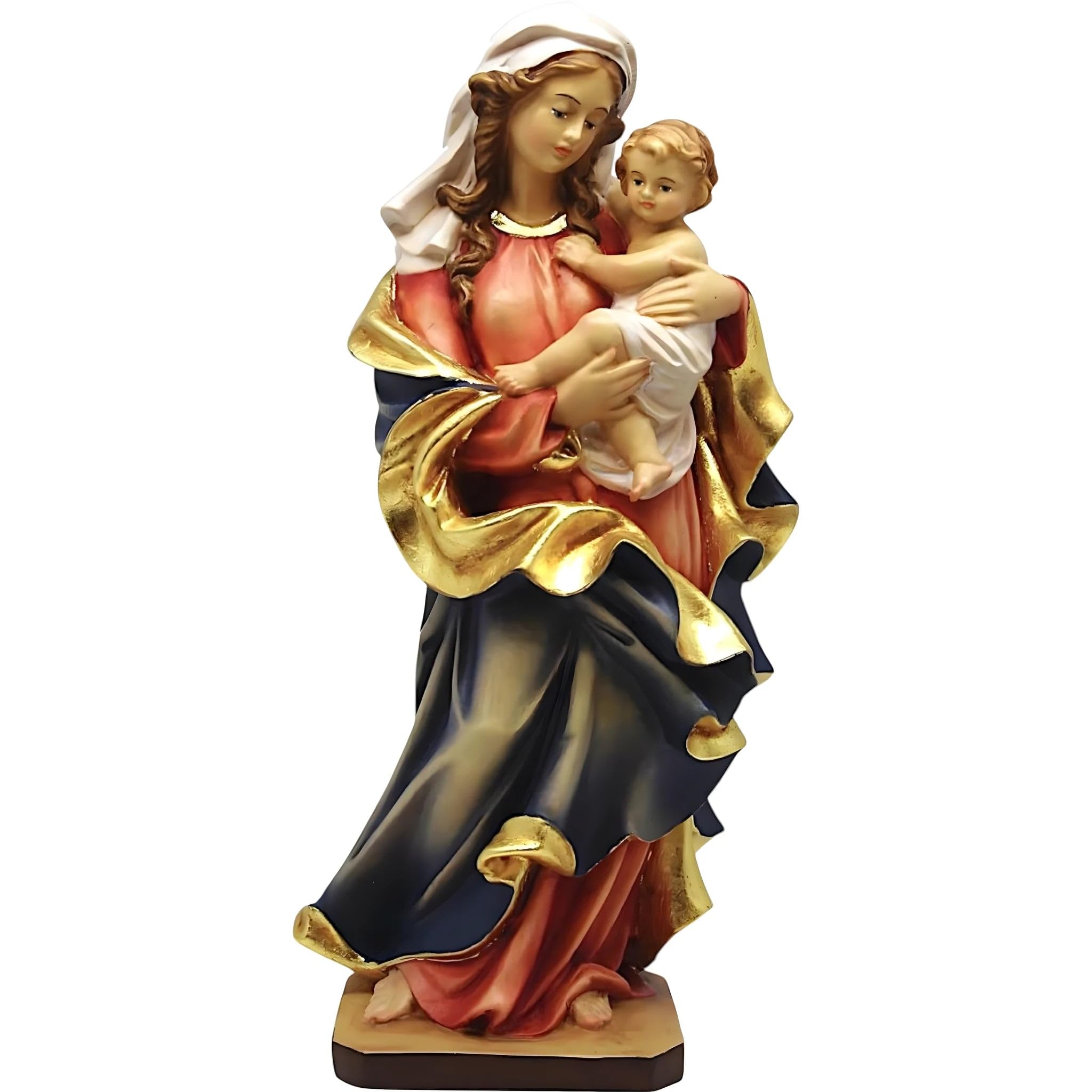 Dolfi | Madonna of the Heart with Child 120 cm | Natural Wood in Val Gardena | Nativity Figure