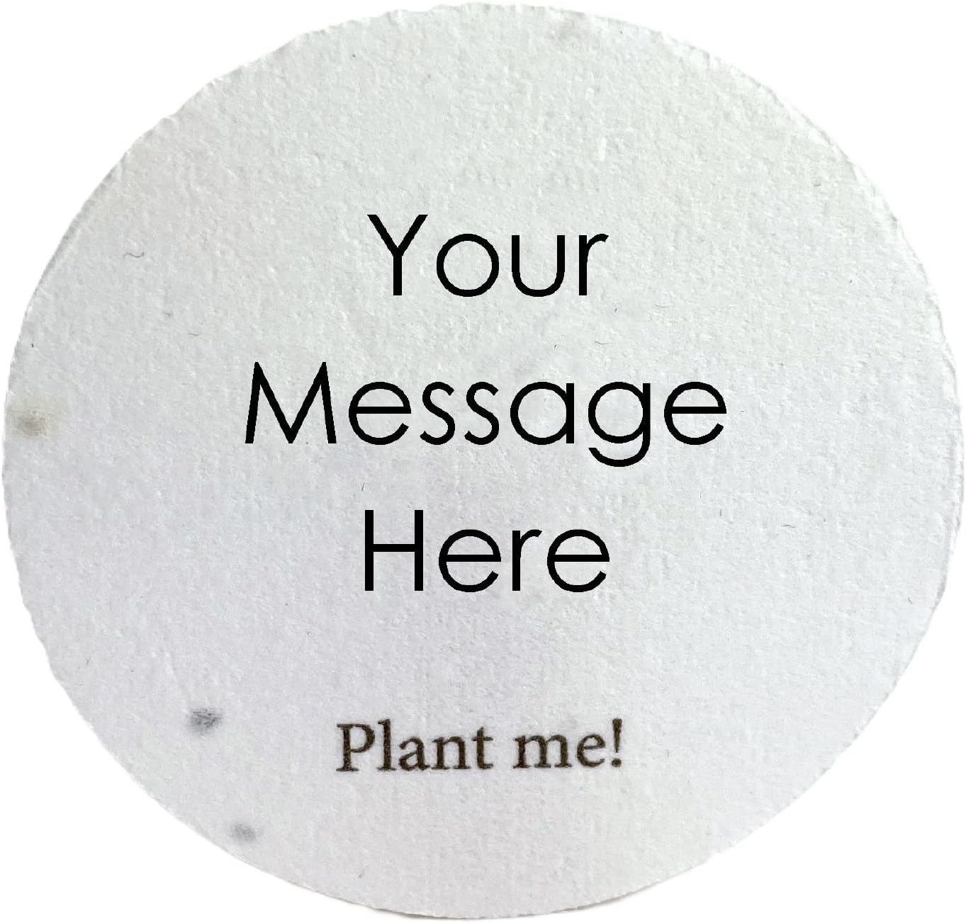 Of The Earth Handmade Paper - Wildflower Seed Paper Circles - Customizable Message or Logo - Choose Your Paper - 2" Diameter - Set of 48