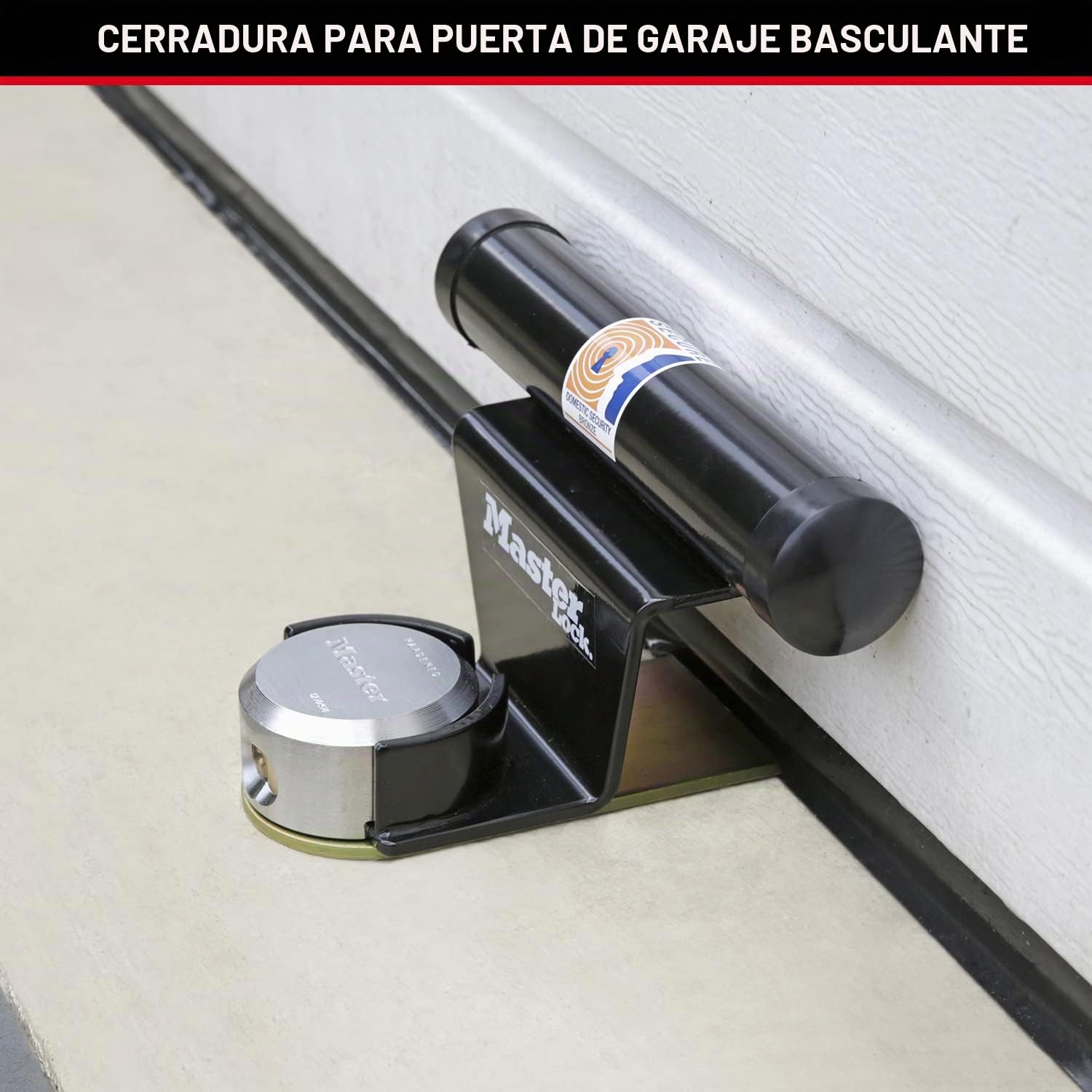 MASTER LOCK Candado para Puerta de Garaje [Certificado] [Universal] 1488EURDAT - Cerraduras para puerta de garage basculante con cerradura de llave