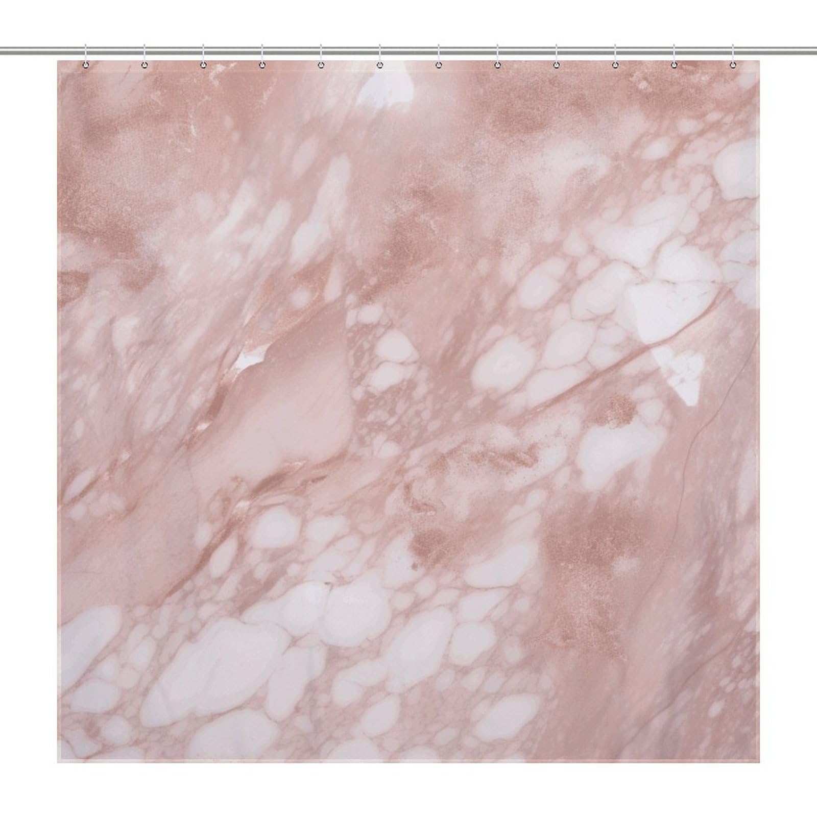 Rideau de douche imperméable marbre or rose 183x183 anti-projections d'eau