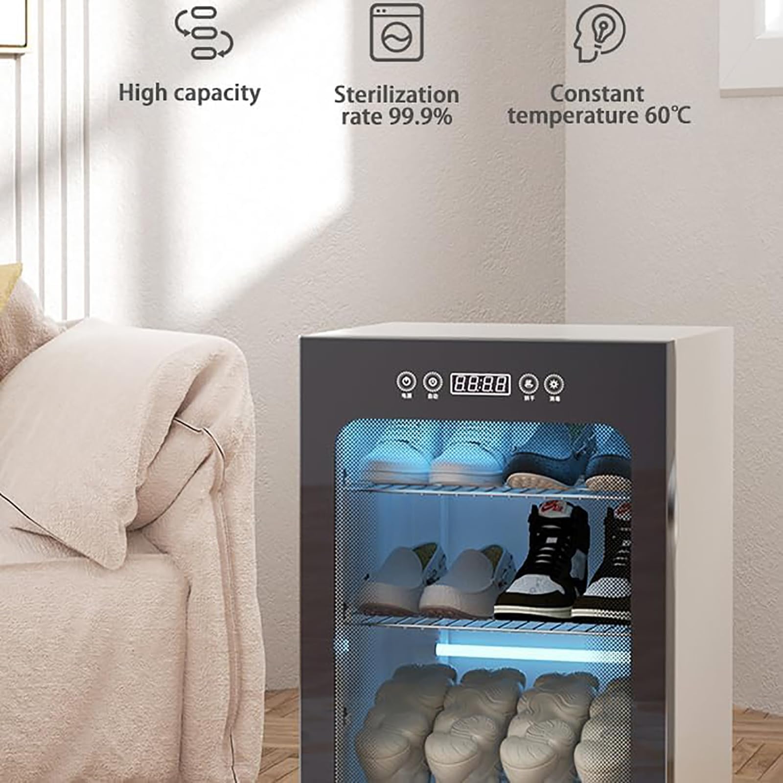 Armadio Per Asciugare Scarpe Intelligente, Asciuga Scarpe Per La Casa, Deumidificazione E Asciugatura/capacità: 6 Paia Di Scarpe/spegnimento Automatico, Utilizzato Nei Negozi Di Lavaggio a Secco