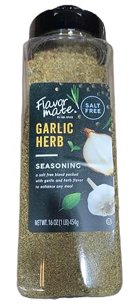 Flavor Mate Garlic & Herb No MSG Salt Free Seasoning - 16 oz - Club Size