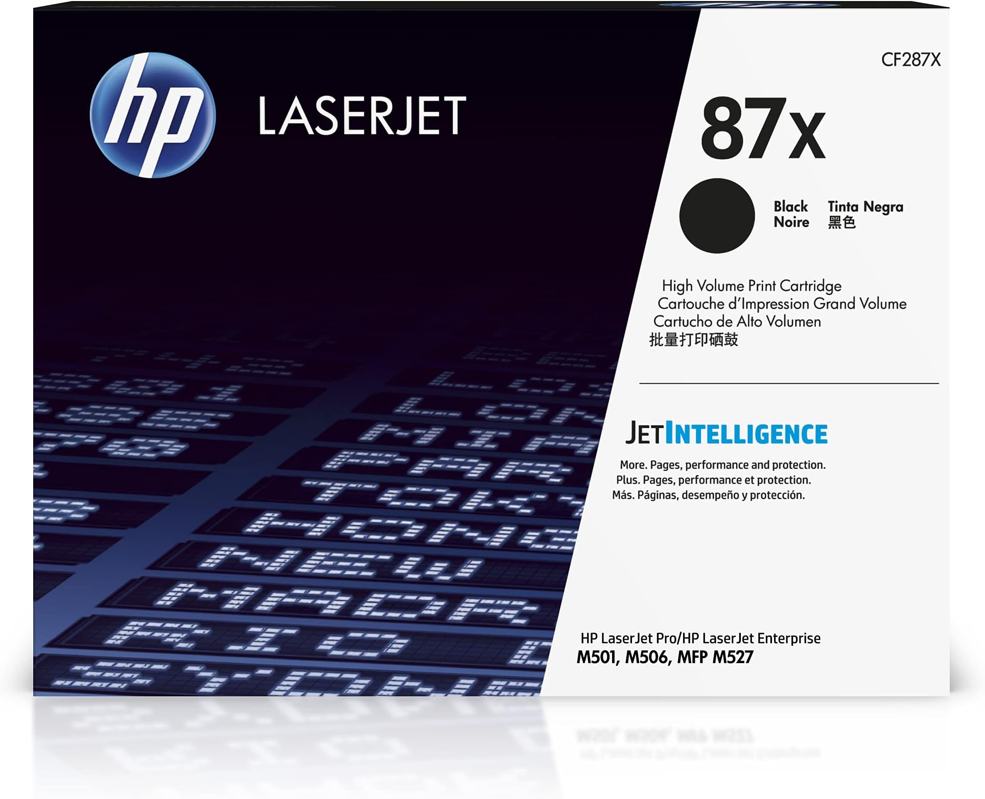 HP 87X Black High-Yield Toner Cartridge | Works LaserJet Enterprise M506 Series, MFP M527 Series, LaserJet Pro M501 Series | CF287X