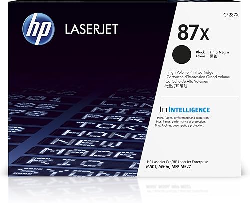 HP Cartucho de tóner negro de alto rendimiento 87X | Funciona LaserJet Enterprise M506 Series, MFP M527 Series, LaserJet Pro M501 Series | CF287X