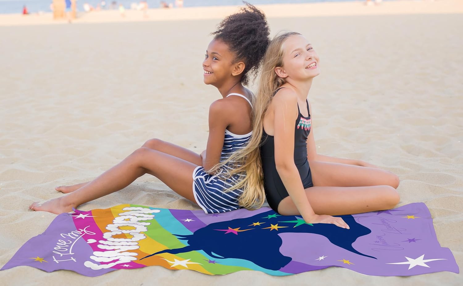 Jay Franco Unicorn Academy Bath Pool Beach Towel - Kids Purple Super Soft & Absorbent 100% Cotton Towel, Measures 28 x 58