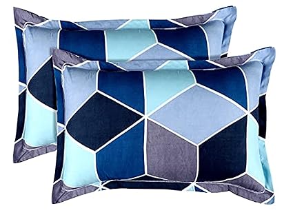 Flamo Organic Silk Cotton/Kapok/Ilavam Panju Semal Cotton Pillows with Cover, Size: 26 x 16 inches,Set of 2, Multicolor.