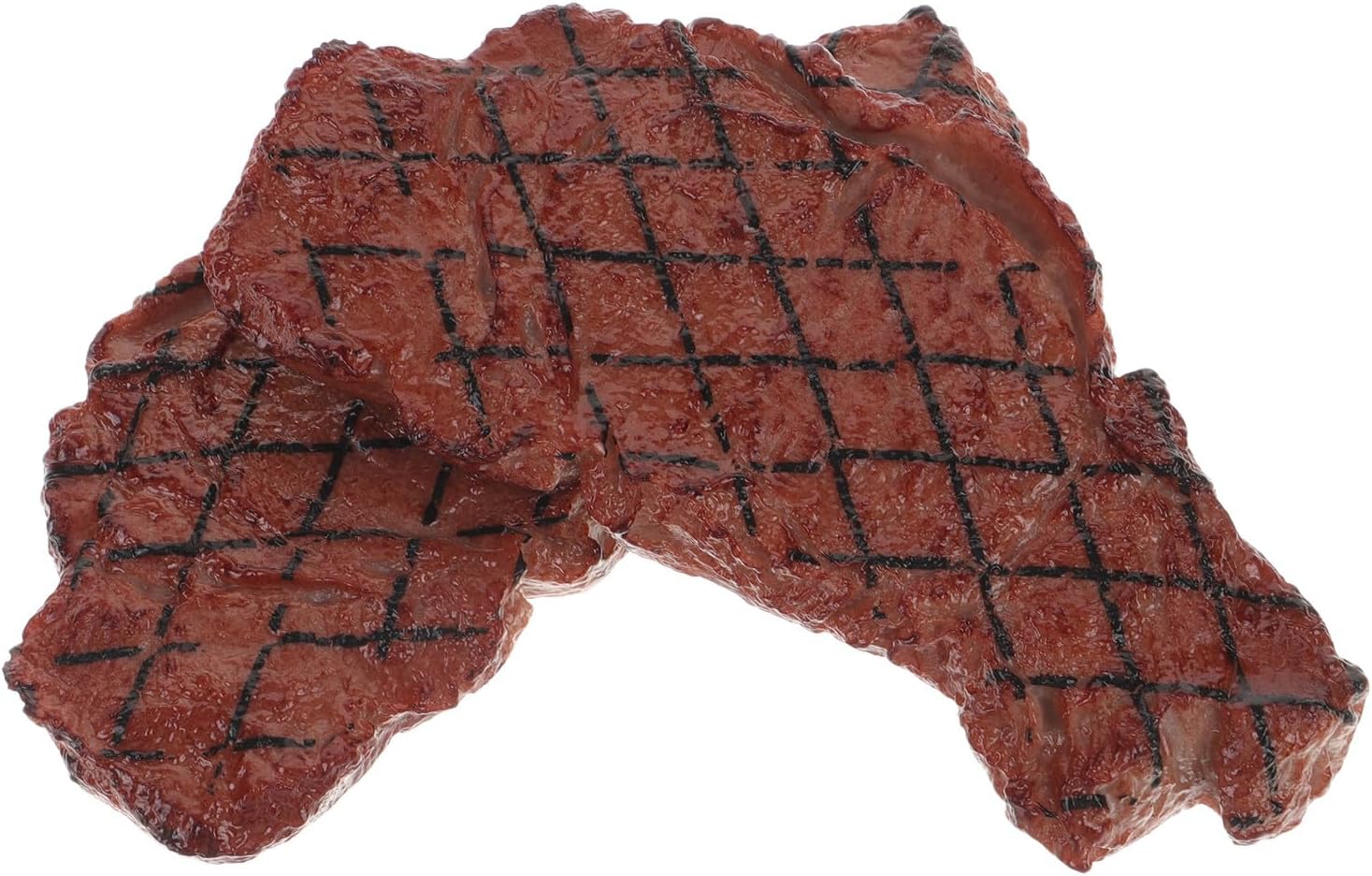IMIKEYA 2pcs Simulation Steak Decor Plastic Fake Steak Props Realistic Food Props for Home Display (Brown)