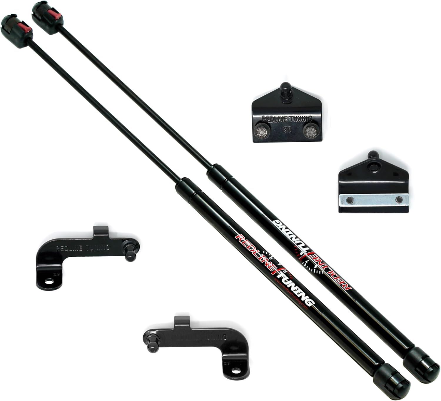 Redline Tuning 21-20003-02 Hood Quicklift Plus (Bolt-in) Compatible with Jeep Wrangler JL 2018+ & Compatible with Jeep Gladiator JT 2020+ (Aluminum Hoods Only - All Black Components)