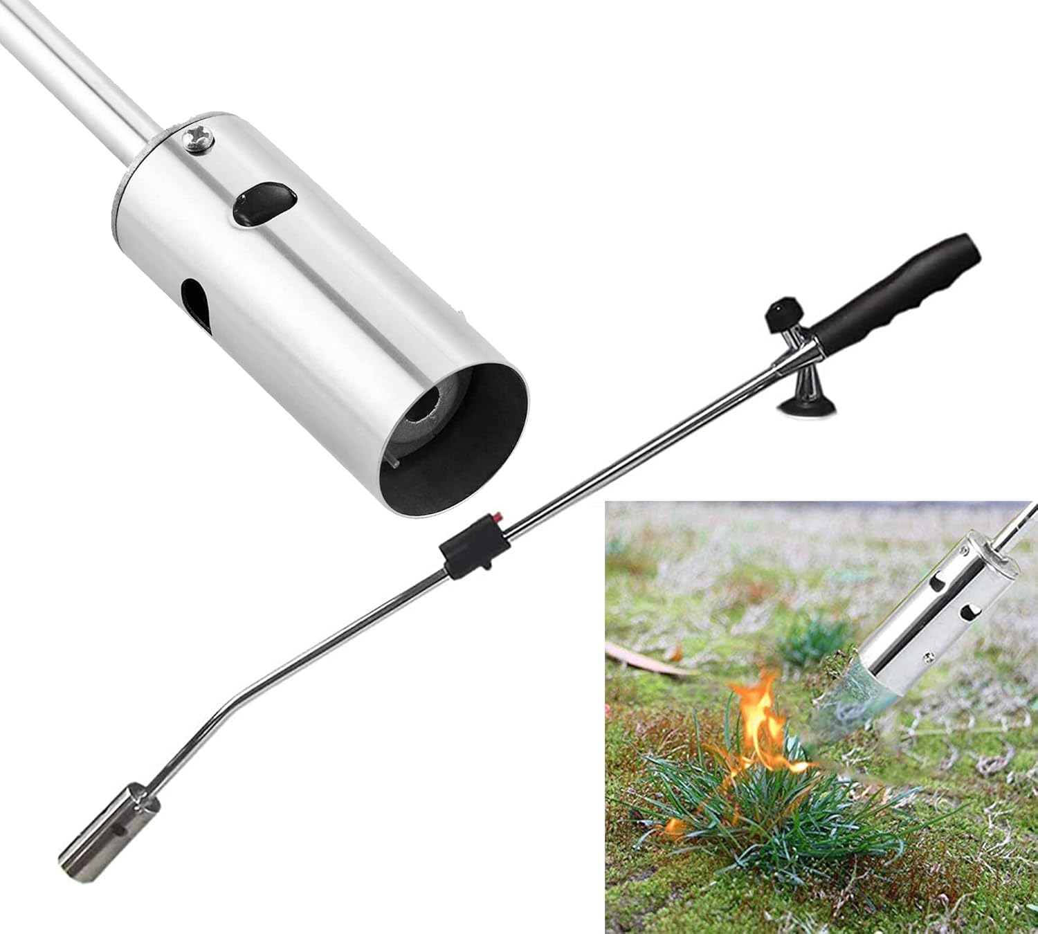 RTS Weed Burner Wand Gun Moss Fungus Killer Butane Gas Blowtorch